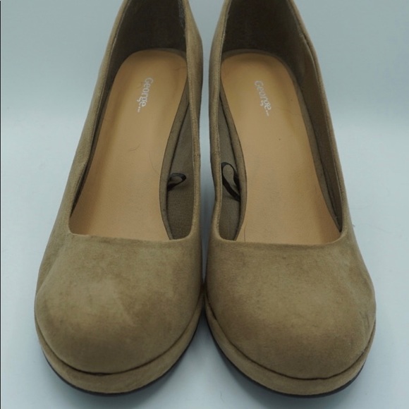 Tan Microsuede Wedges - Picture 4 of 4